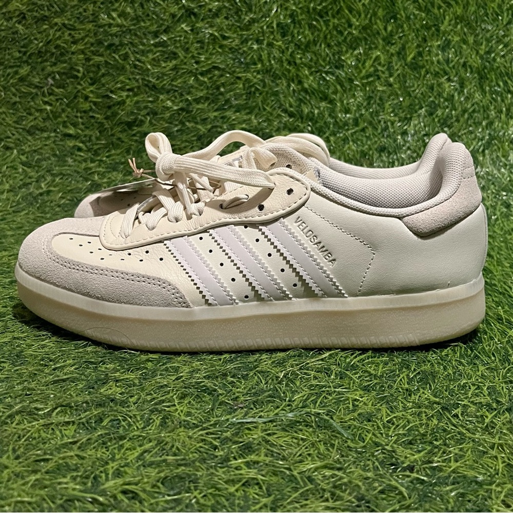 Adidas Velosamba Leather Cycling Shoes “Off White” Cream 3M JQ2323 Mens 6/ Wms 7 - Picture 6 of 10